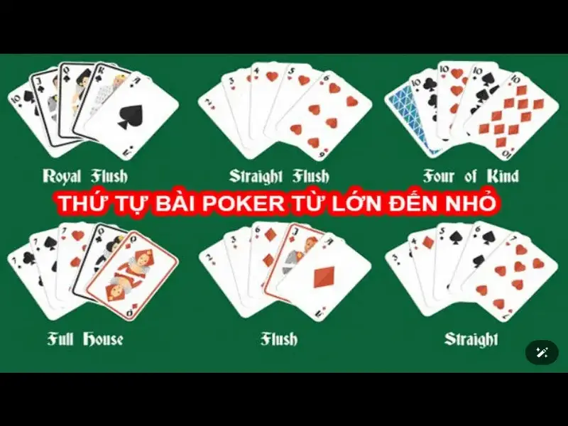 Tìm Hiểu Thứ Tự Bài Poker Và Một Số Kiểu Bài Mở Đầu Hiệu Quả Khi Chơi